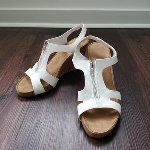 White Wedge Sandals